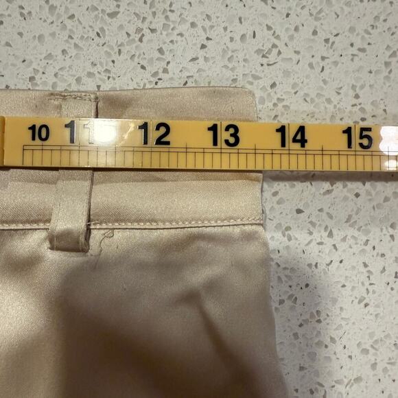 House of Harlow Satin Champagne Gold Wide Leg Pants Women M Office Career Chic - Picture 8 of 9